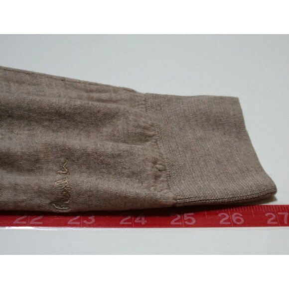 Paul Smith Mens XXL 100% Merino Wool Sweater Tan Crewneck Minimalist Luxury - Picture 8 of 8